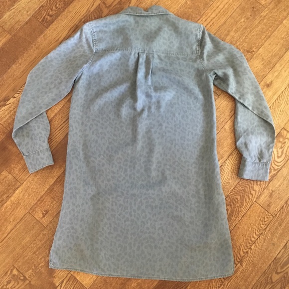 Cloth & Stone grey leopard chambray dress sz S - Picture 3 of 4